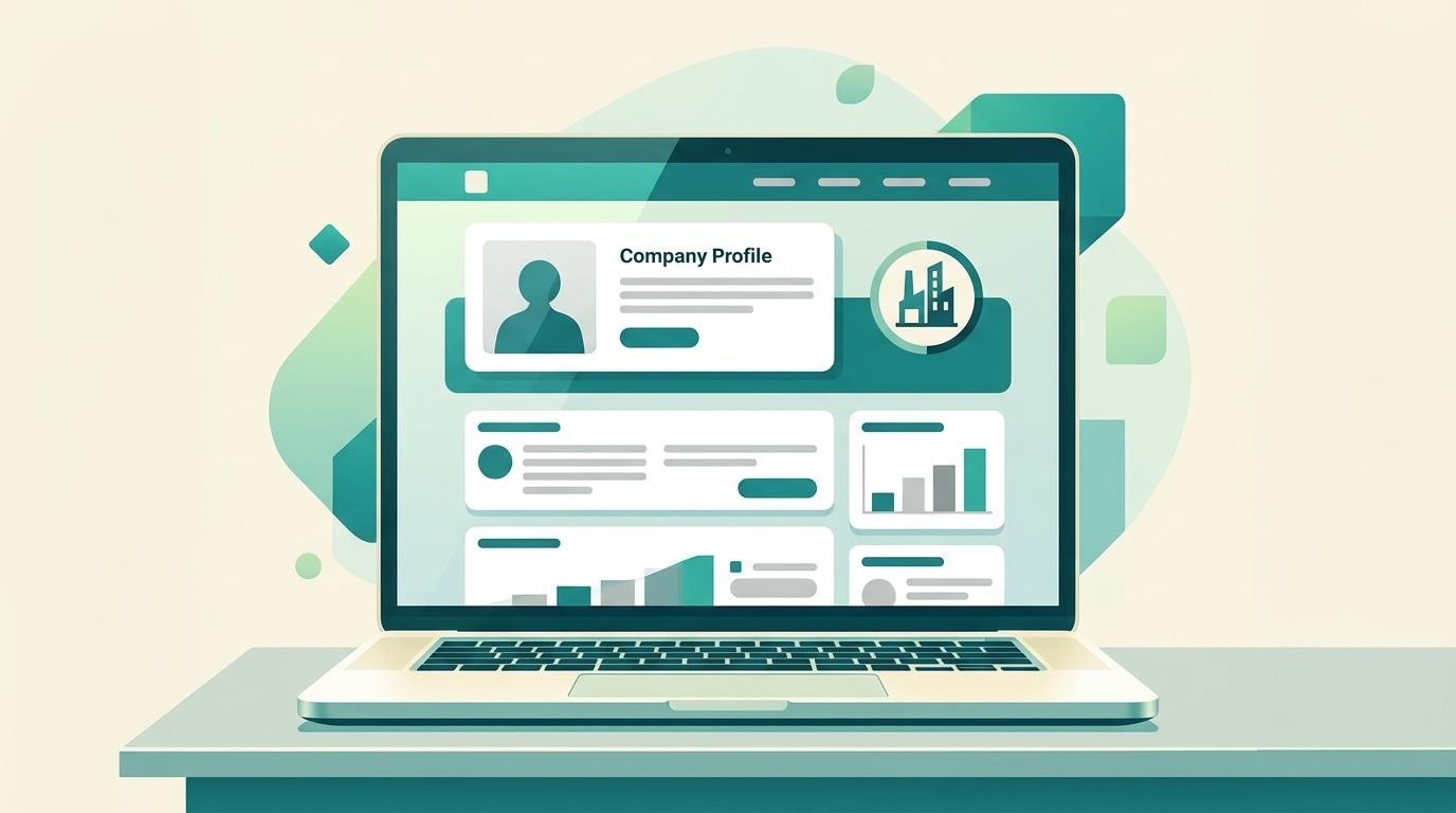 Ilustrasi halaman profil perusahaan tercatat di IDX